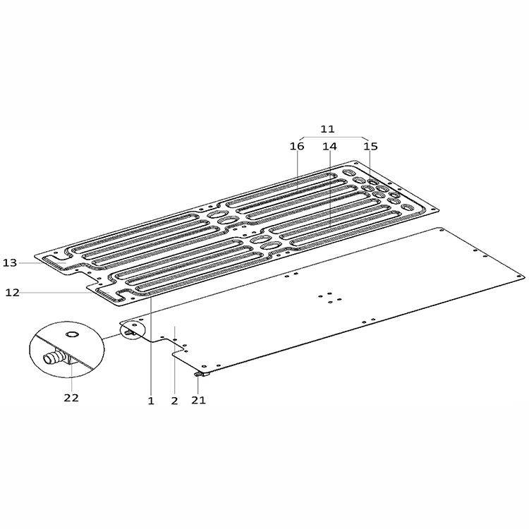 OEM/ODM High Density Aluminum Battery Cooling Pipe Liquid Cooling Plate Ev Refrigeration Parts