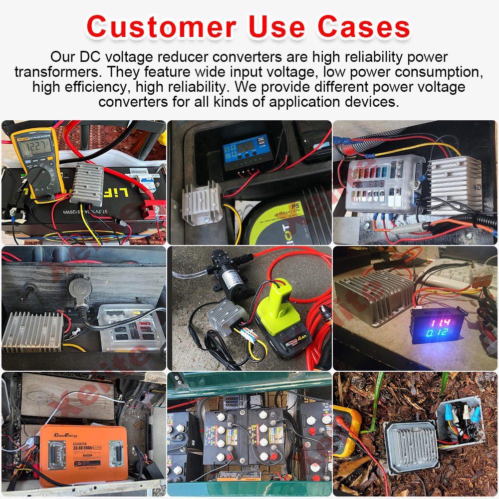 DC-DC Buck Boost Converter 5V 12V 13.8V 24V 36V 48V 60V 72V to 5V 12V 24V Custom Power Supply Voltage Regulators/stabilizers