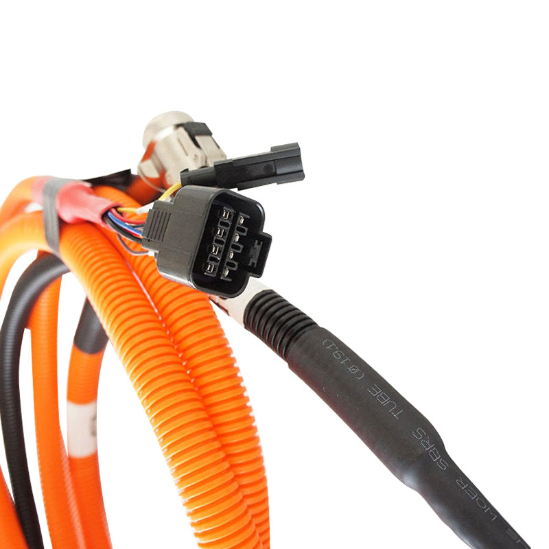 The new energy electric vehicle charging port wiring harness EV car charging socket base high voltage wiring harness