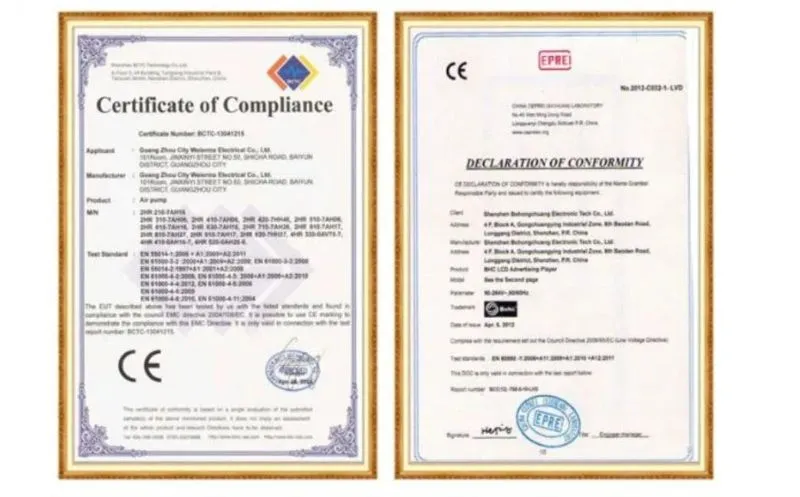Certifications