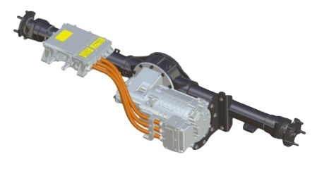 Brogen 110 120kw Drive Rear Axle PMSM Motor EV Drivetrain System for 4.5T 6T Light Truck