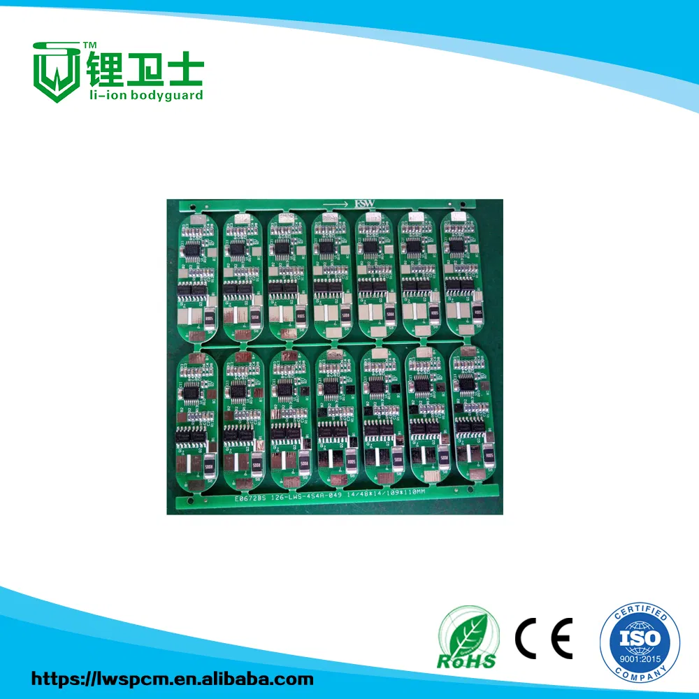 Factory Direct Provide 3s/4s Li-ion 18650 PCB Board 4A 11.1V /14.8V Battery Management System BMS