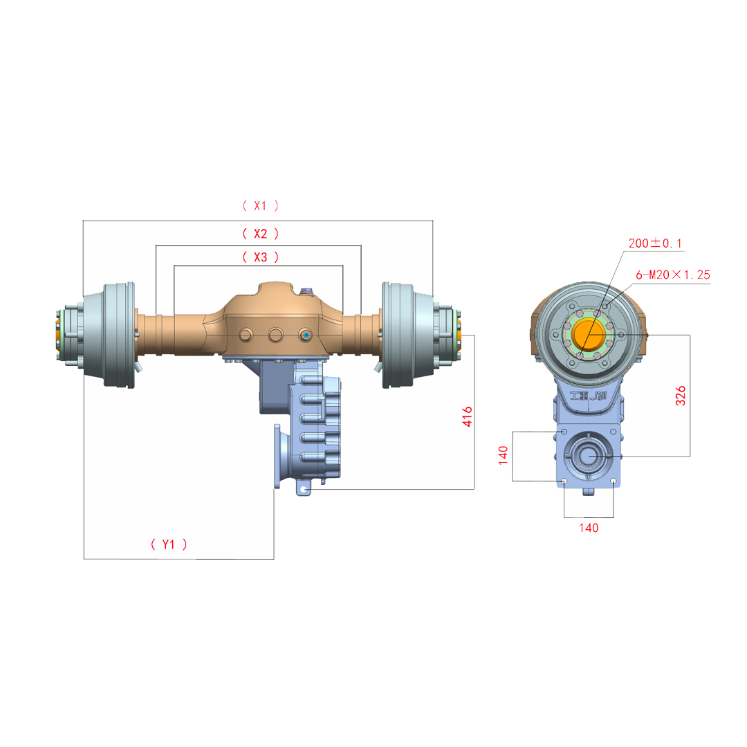 Premium Electric Vehicle Rear Axle Systems Reliable Steel Power Transmission Parts Including Propeller Shaft