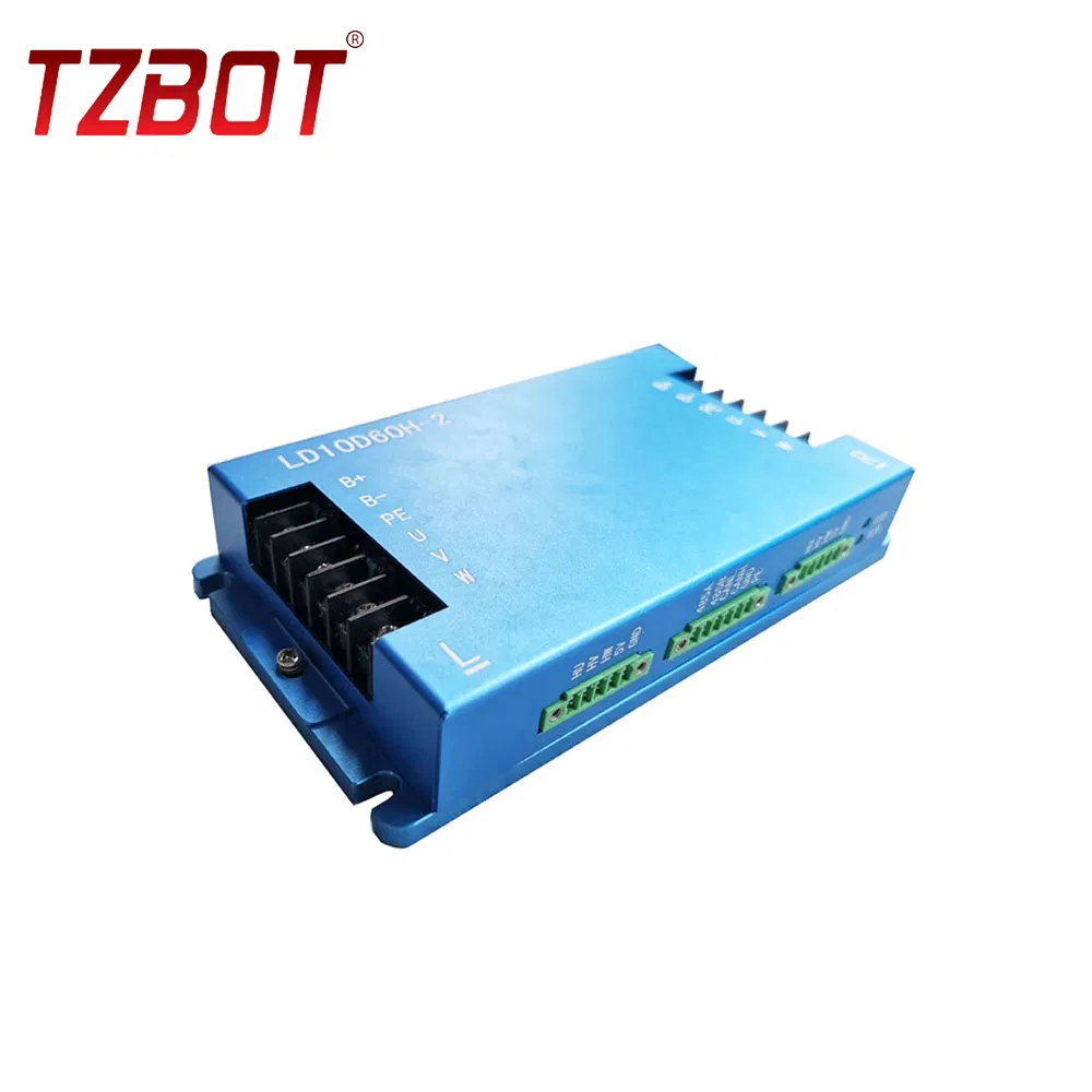 High-Performance DC Servo Motor Driver Blue Dual Channel Motor Speed Controller for BLDC Motor with 16~62VDC Range Small Electric Vehicle (LD10D60H-2)