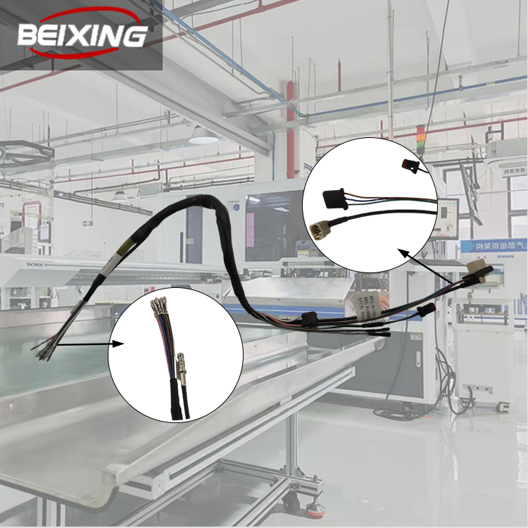 New Energy E00196 EV Cable Harness for Automobiles High Voltage DC1000V/1500V Bare Copper Conductor Adapter Connector PVC