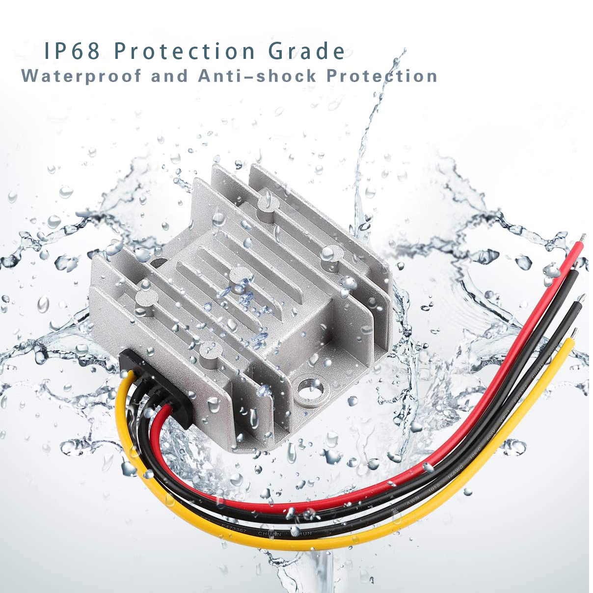 Calculus 12V to 48V DC Step up Converter 1.5A 72W Single Output IP68 Waterproof Aluminum Alloy