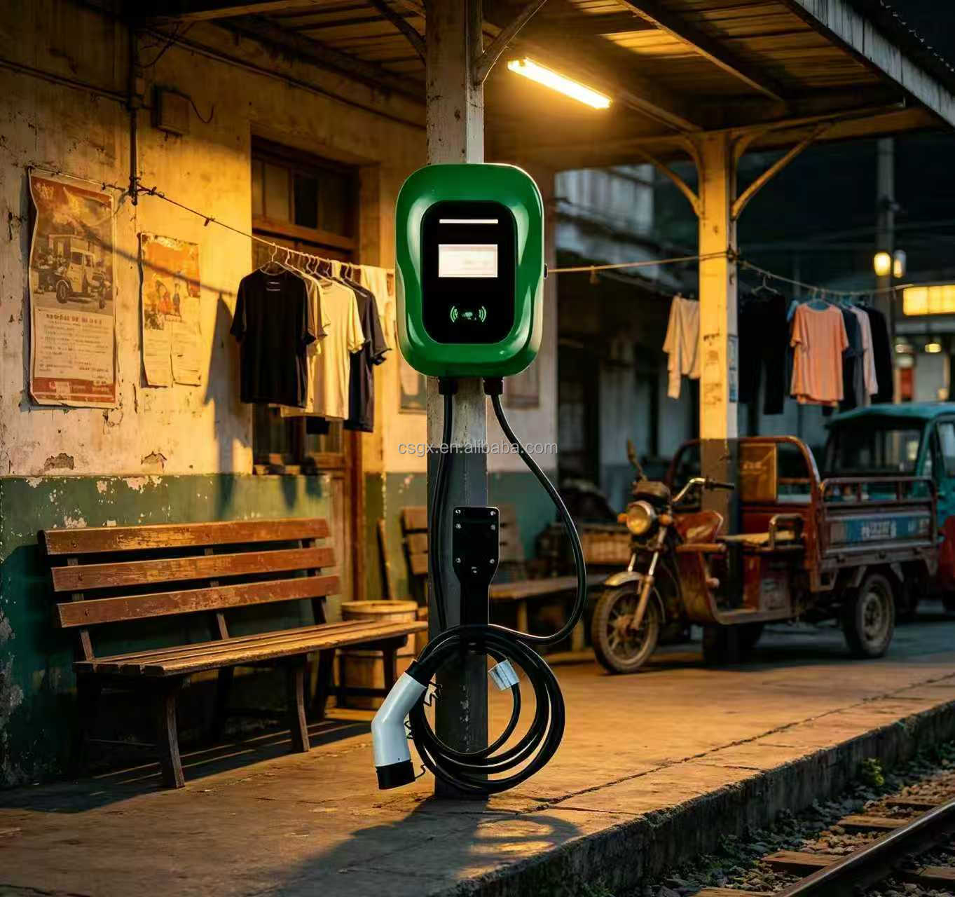 Dynamic Power Distribution IP66-Rated Leakage Protection Type2 Interface 7kW 9.2kW 11kW 22kW AC EV Charging Station