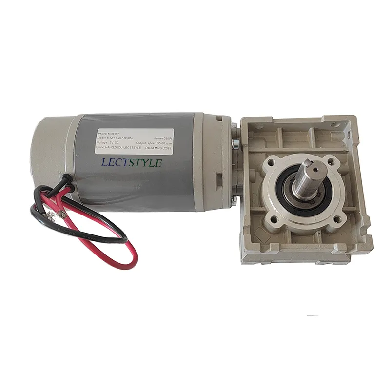 DC Worm Gear Reducer Drive Motor for Electric Robot Mobile Transporter