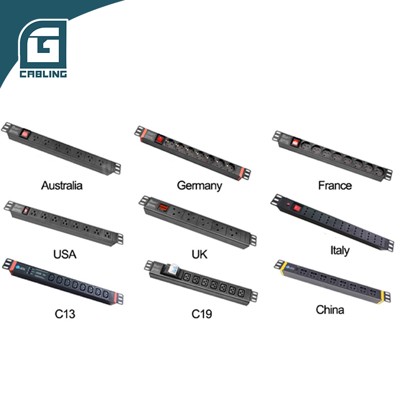 Gcabling Ip-pdu 14kw 11kw Outdoor Sts 10 Amp Single Phase 63a 100a Metered Rack Pdu Power Distribution Unit for Ev Euro Plus