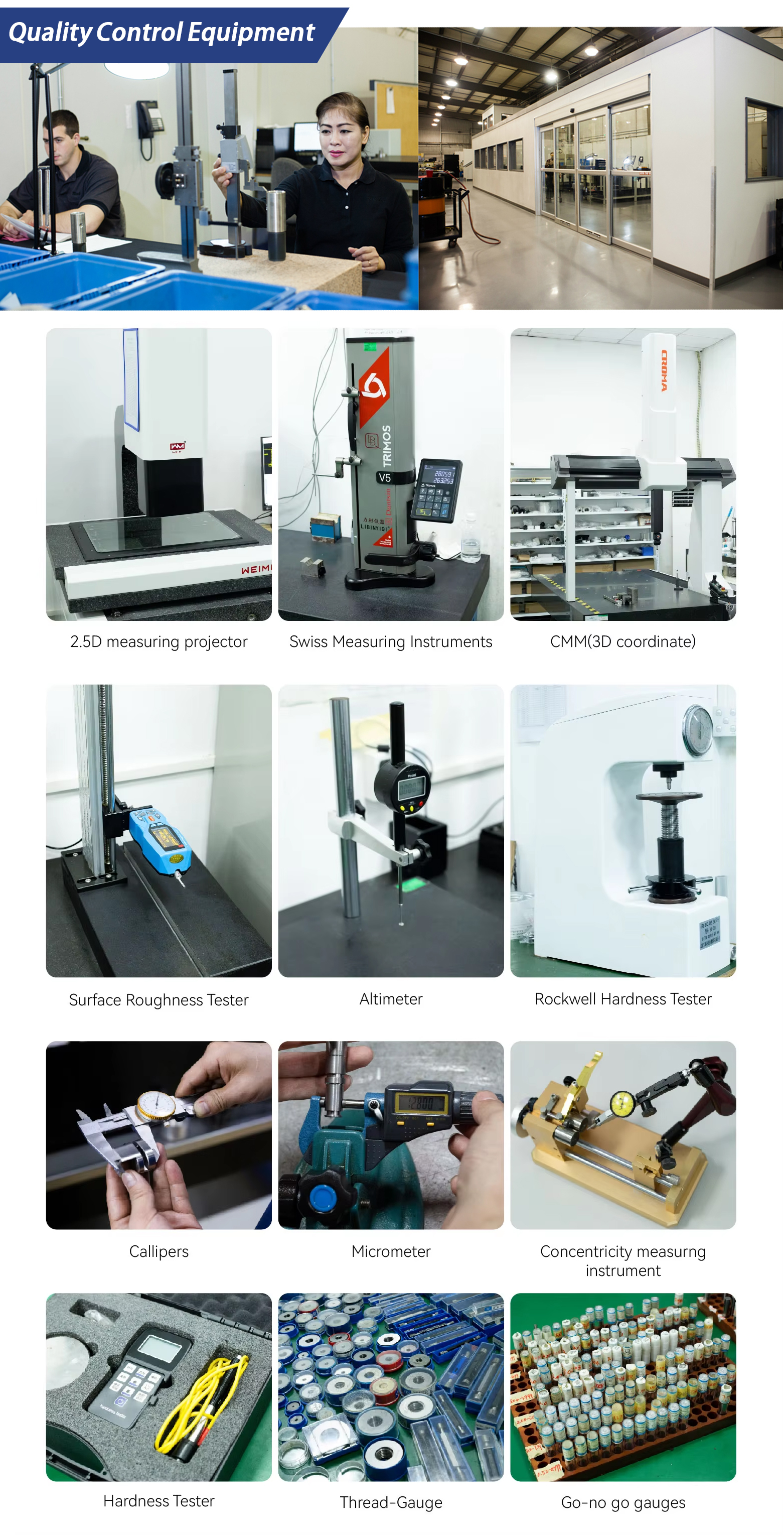 Quality Control Equipment