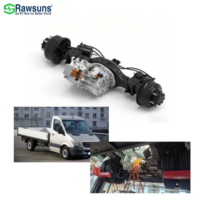 READ10000 Drivetrain Rear Axle EV Conversion Kit 100/200kw E-Axle Powertrain Assembly 10T/12T Logistic Vehicle Truck High Torque