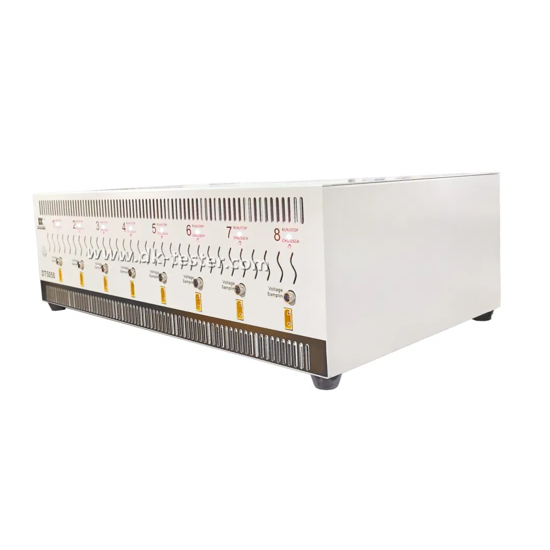 8-Channel 5V 50A LiFePO4 Nca Ncm Prismatic EV Lithium-Ion Battery Cell Capacity Grading Auto Cycle Charge and Discharge Testing System