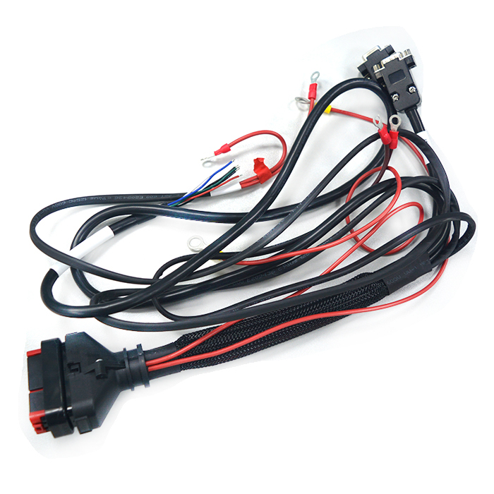 High Voltage 600V DB9 Pin 6.3 PVC Automotive Cable Engine Wire Harness for Car Excavator Fog Lamp