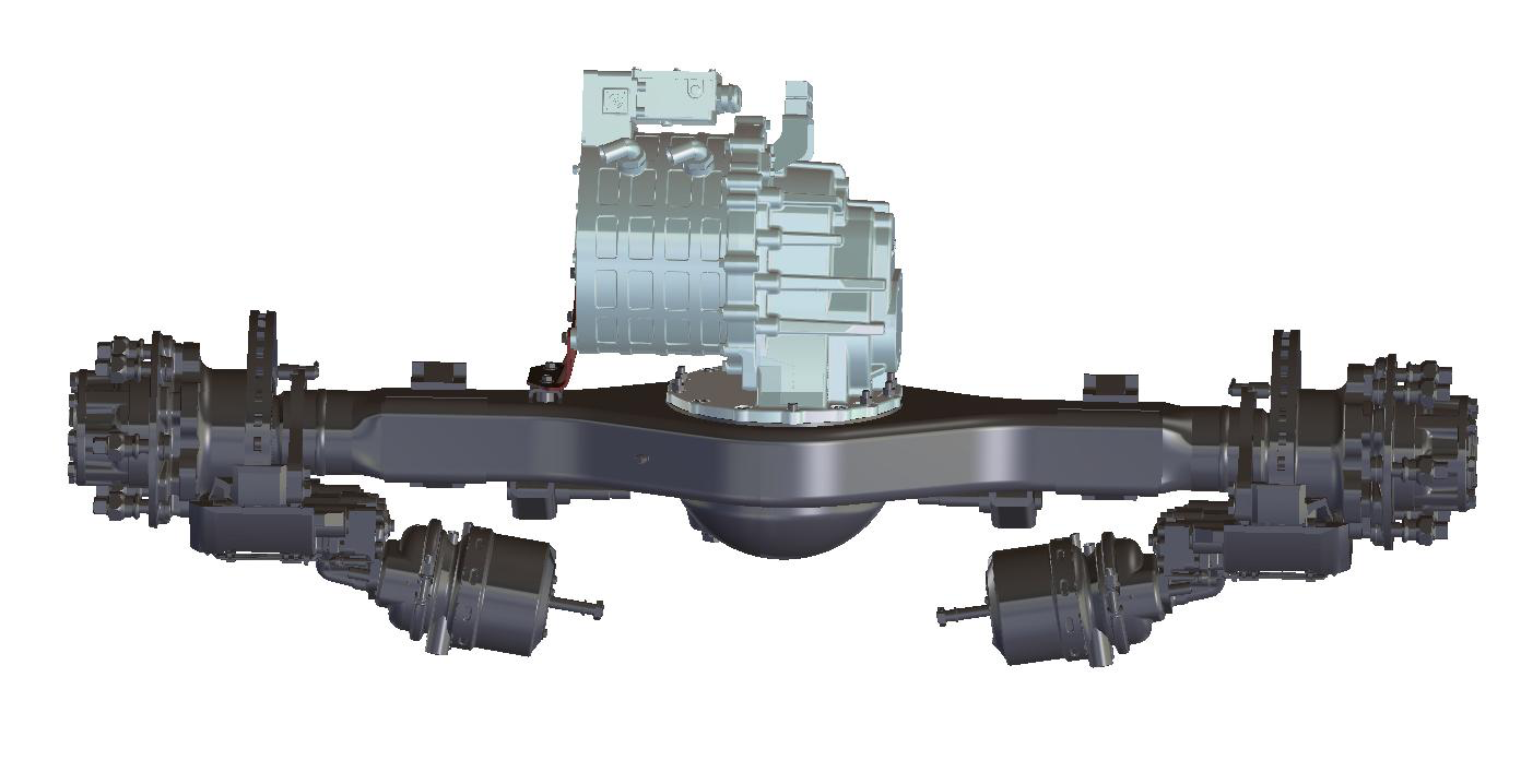 Brogen 110 120kw Electric Drive Rear Axle PMSM Motor EV Drivetrain System for 4.5T 6T Light Truck