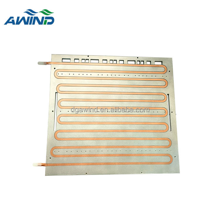 Large 800mm Heat Sink 6063 Aluminum Water Cooling Plate Copper Tube Liquid Cold Heatsink Block For Battery Bess Pack Module