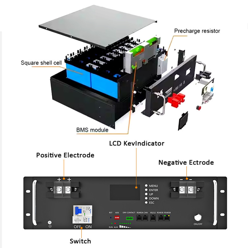 Us2000c LiFePO4 Storage Batteries 48V 50ah Plastic DC EV Charger Battery Hv Storage System