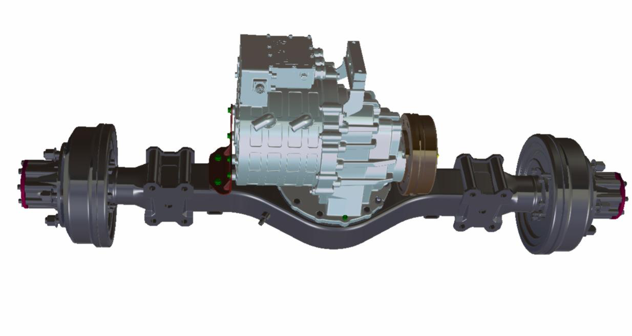 Brogen 110 120kw Electric Drive Rear Axle PMSM Motor EV Drivetrain System for 4.5T 6T Light Truck