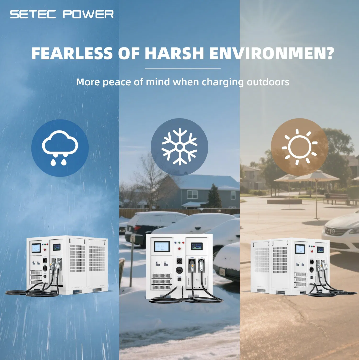 SETEC POWER 30kwh-1MWh Battery Storage System with DC EV charging Station for All Outdoors Environment
