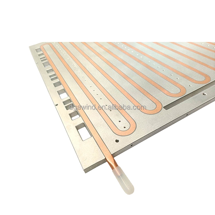 Large 800mm Heat Sink 6063 Aluminum Water Cooling Plate Copper Tube Liquid Cold Heatsink Block For Battery Bess Pack Module