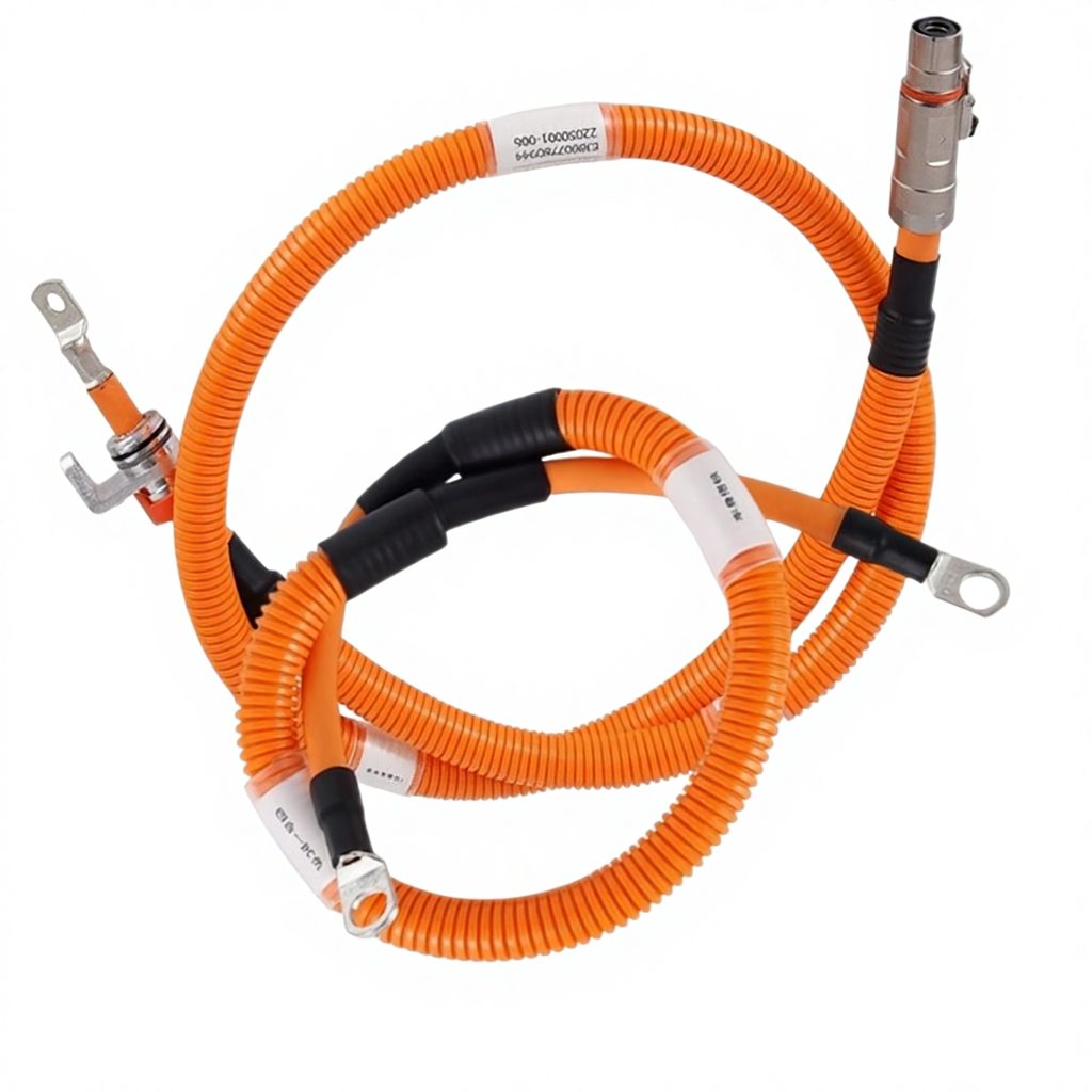 OEM ODM High Voltage Tin Plated Copper Jumper Cable Rubber Custom Length Wiring Harness for Automobile EV Car ATV Motorcycle