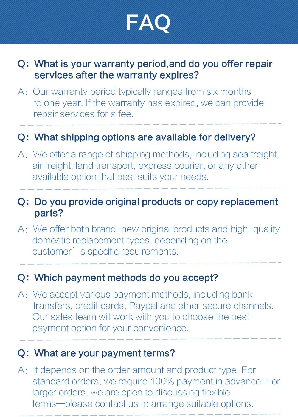 FAQ Details Sheet 1