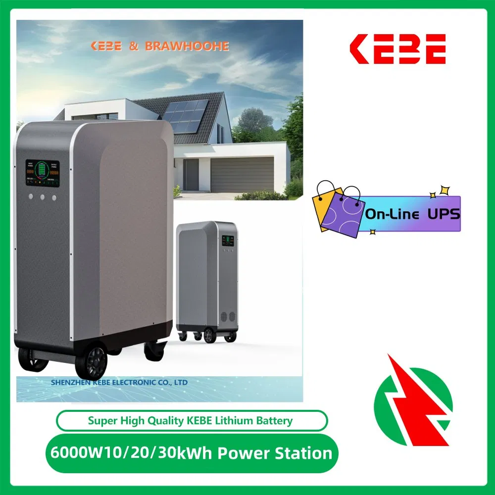 Rechargeable20kwh 30kwh 10kwh Solar Power System EV Charging Lithium Battery Regulator Online UPS 6kw Energy Storage System