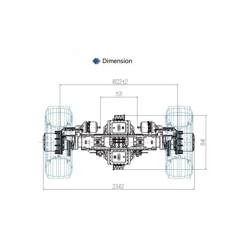 New Energy Vehicle EV Parts &amp; Accessories OEM Wheel Side Motor Rear Drive E Axle Electric Powertrain for Electric Bus/Truck