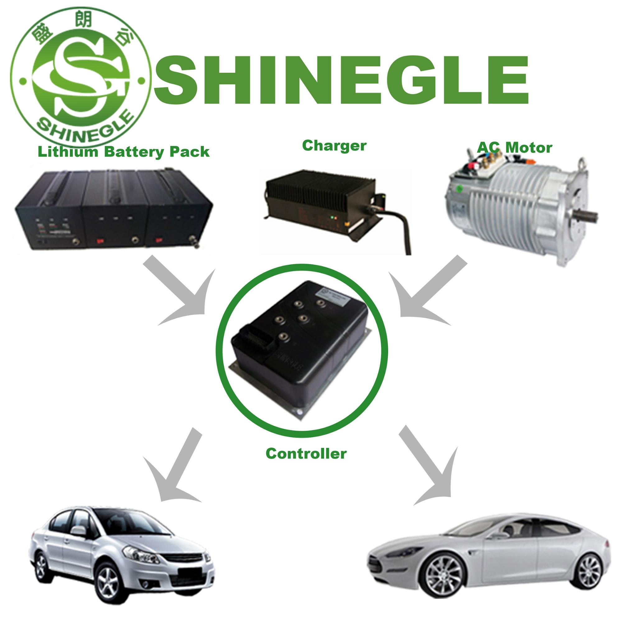 Shinegle EV Electric Vehicle Car Motor Controller Shaft Axle Gearbox 15kw Kit Driving System Component Assembly