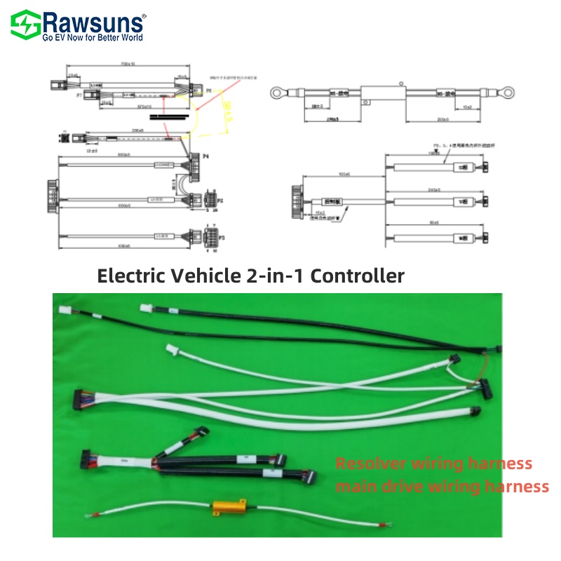 Rawsuns Electric Vehicle Wiring Harness PDU 12channel Control Digital Output Inverter EV Conversion Kit Power Distribute Unit