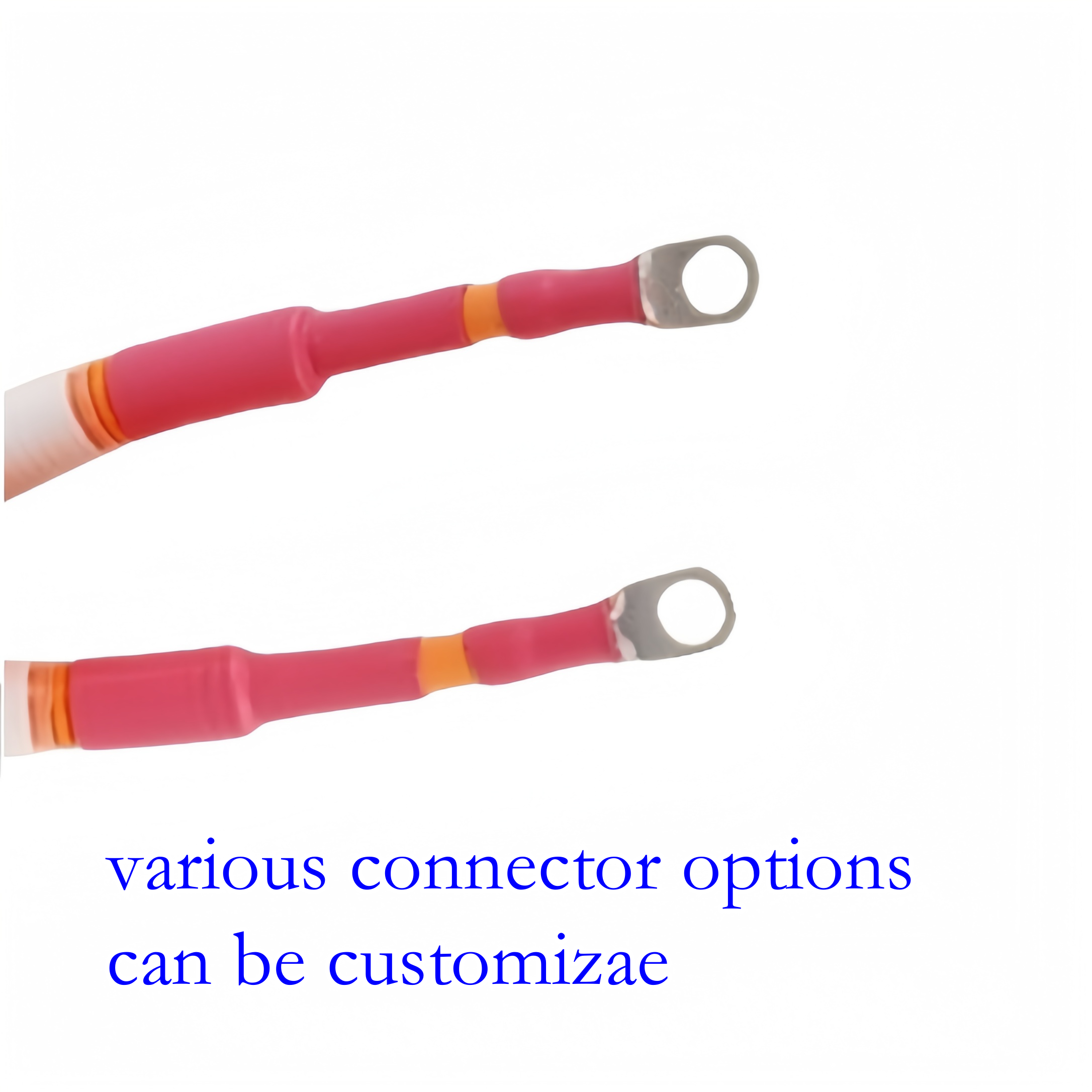 OEM ODM High Voltage Tin Plated Copper Jumper Cable Rubber Custom Length Wiring Harness for Automobile EV Car ATV Motorcycle