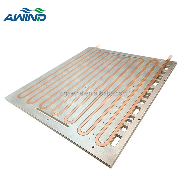 Large 800mm Heat Sink 6063 Aluminum Water Cooling Plate Copper Tube Liquid Cold Heatsink Block For Battery Bess Pack Module