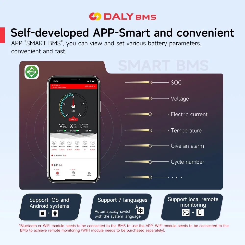 Daly BMS S Series Battery Management System 13s48V 300A for Folklift Agv