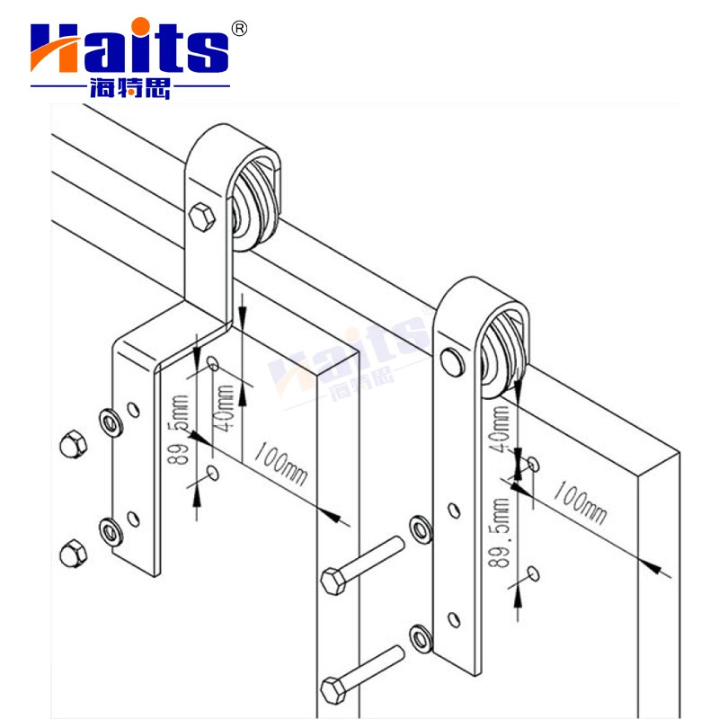 Single Track Bypass Soft Close Sliding Barn Door Accessories Matt Black