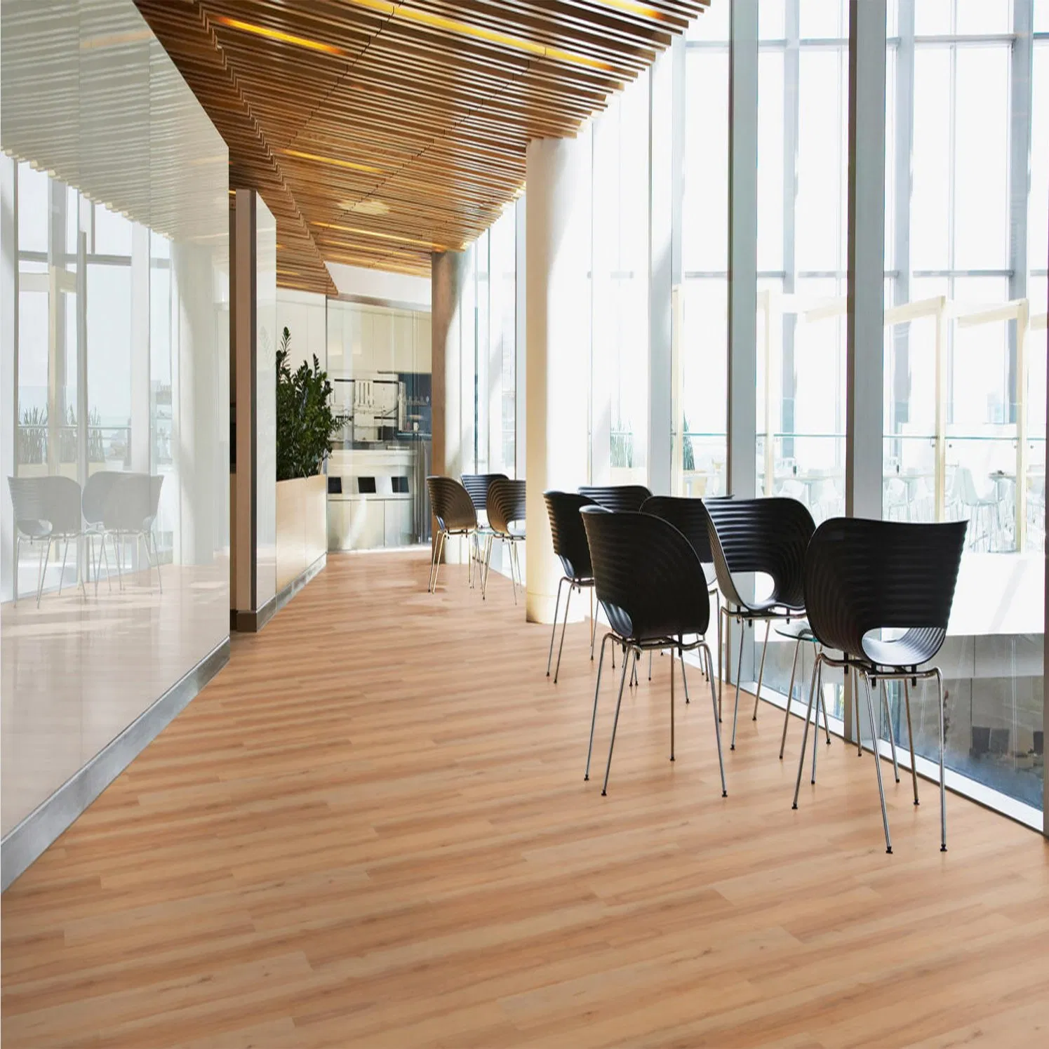 PVC Plastic Luxury Flooring Lvp Vinyl Wood Floor Planks for Kitchen Room