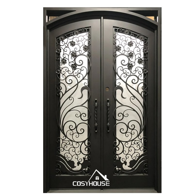 Double Insulated Wrought Iron Storm Door with Dual Seals