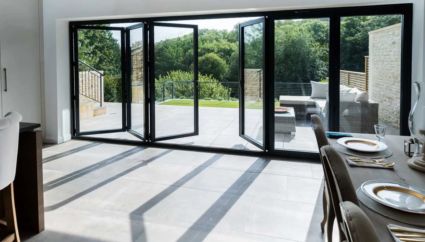 Durable Aluminum Bifold Doors with Multi-Point Locking System