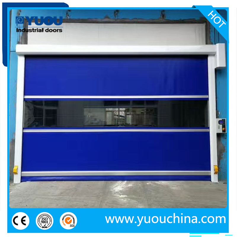Automatic Advanced Servo Industrial Interior Vinyl PVC Fabric Plastic Soft Curtain Rapid Quick Rolling Shutter Fast Action Roll up Security High Speed Door