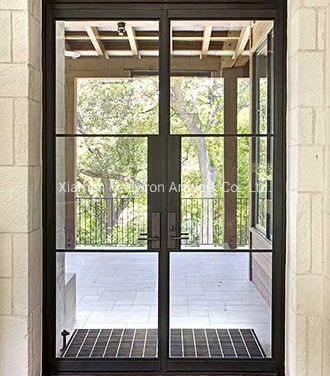 Modern Hot Sell French Style Wrought Iron Steel Windows Doors