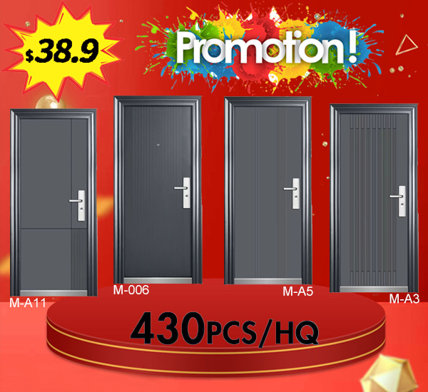 Custom Size Anti-Corrosion Steel Security Screen Door Powder Coated for House Office