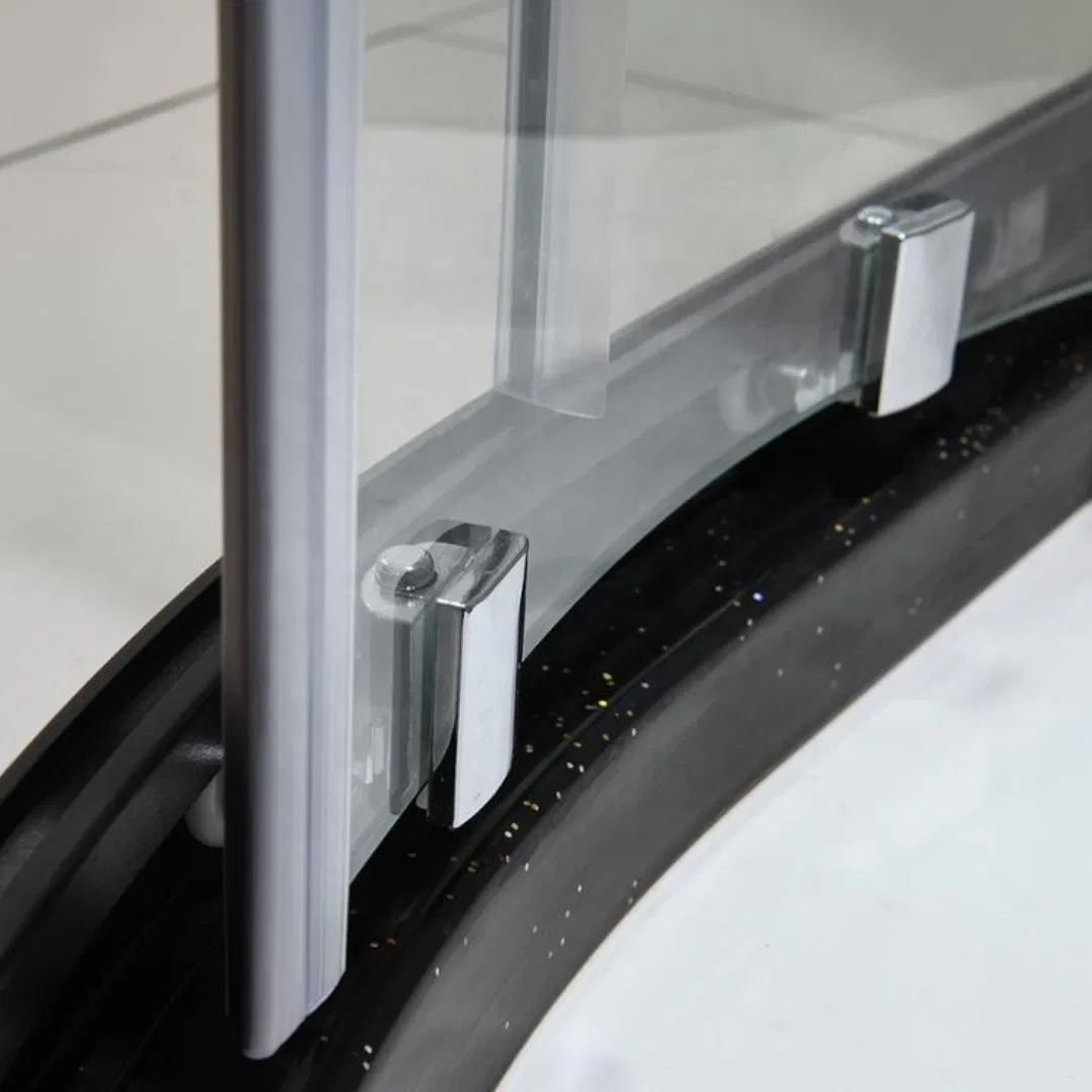 Popular Design Aluminum Frame Curved Corner Bathroom Screen Sliding Door Glass Shower Cabin