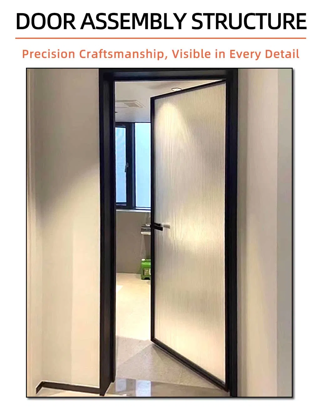 Narrow Frame Glass Pocket Door