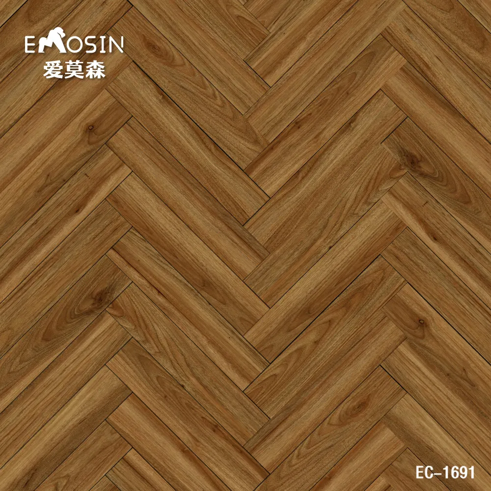 Lvt Herringbone Anti Slip Indoor Glue Down Luxury Title for Home Office Hotel Hospital Residential Dry Back Plank