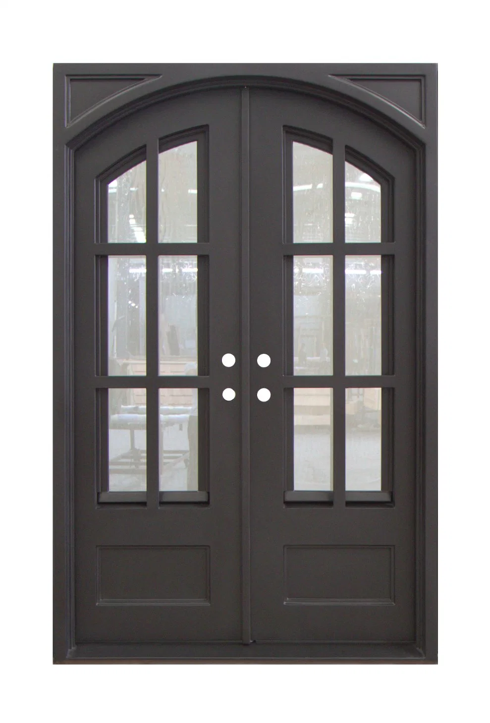 Security Entry Doors Custom French Wrought Iron Storm Front Door