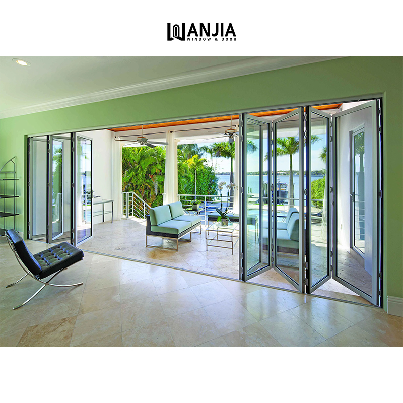 Contemporary Aluminum Folding Glass Bifold Patio Doors for Chic Home Designs