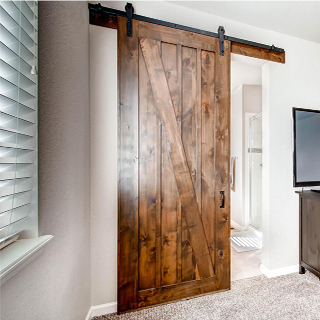 Sliding Open Style and Interior Position Wood Sliding Barn Door