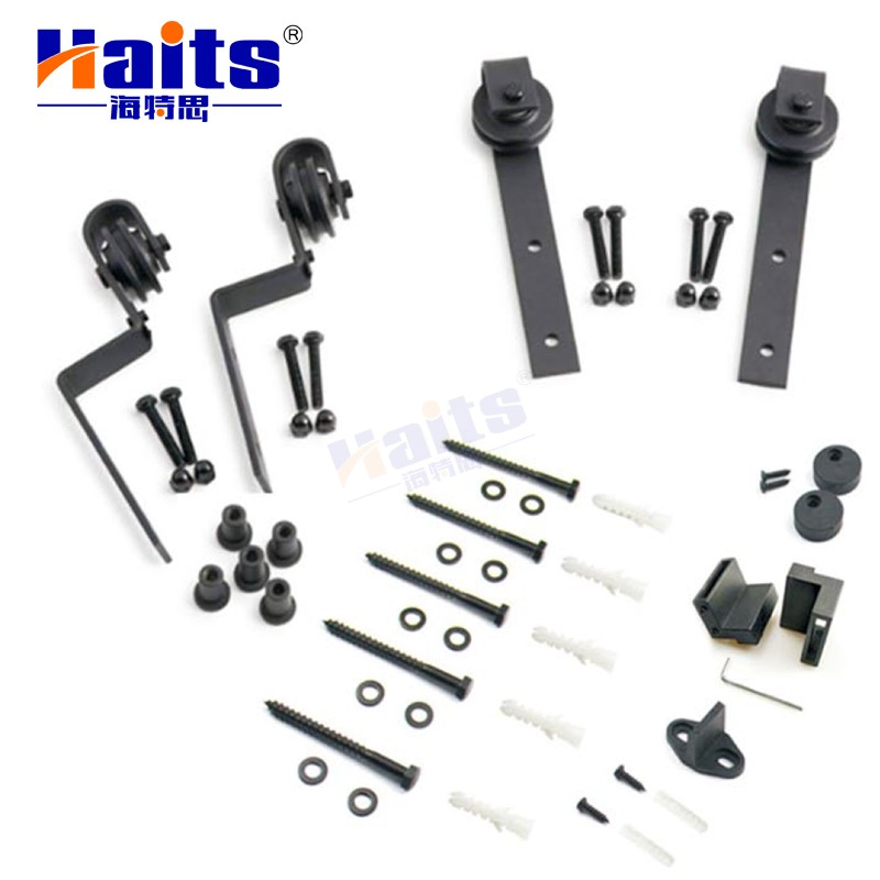 Single Track Bypass Soft Close Sliding Barn Door Accessories Matt Black