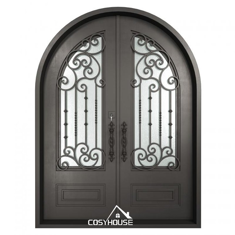 Double Insulated Wrought Iron Storm Door with Dual Seals