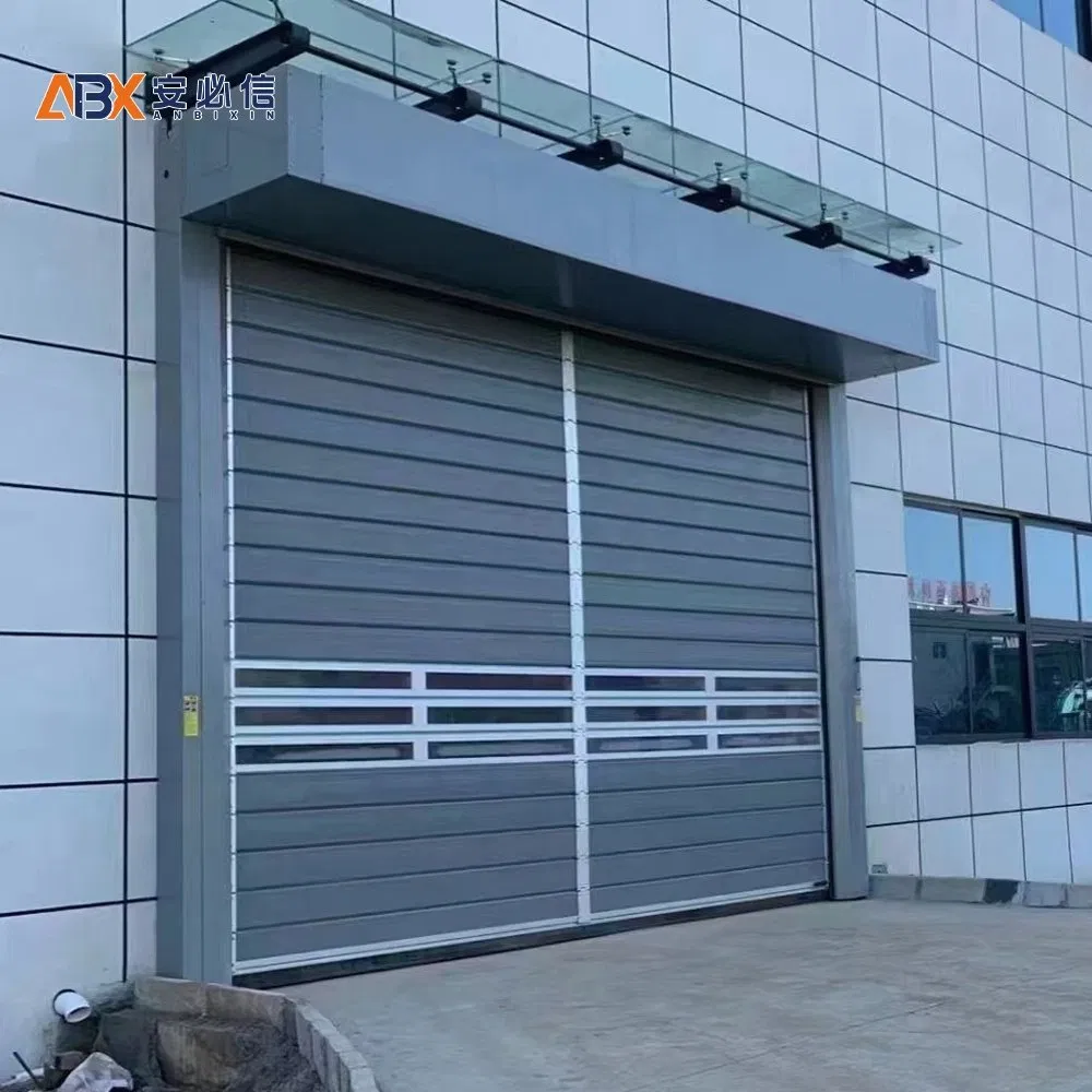Storm Proof 0.6-1.5m S Opening Speed Hard Turbo Automatic Commercial Fast Door