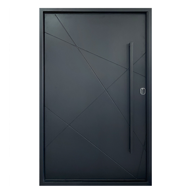 Villa Exterior Front Entrance Metal Steel Security Pivot Door