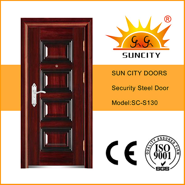 China Factory Single Double New Turkish Design Turkey Exterior Secure Metal Door Homes Entrance Morden Front Entrance Exterior Iron Metal Security Steel Door